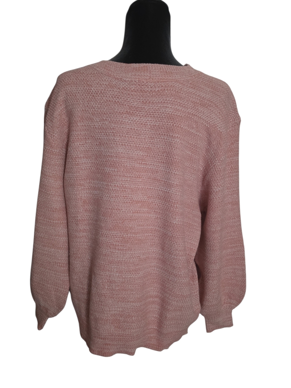 Sucolan Men's Crewneck Sweater in Dusty Pink - Relaxed Knit Pullover